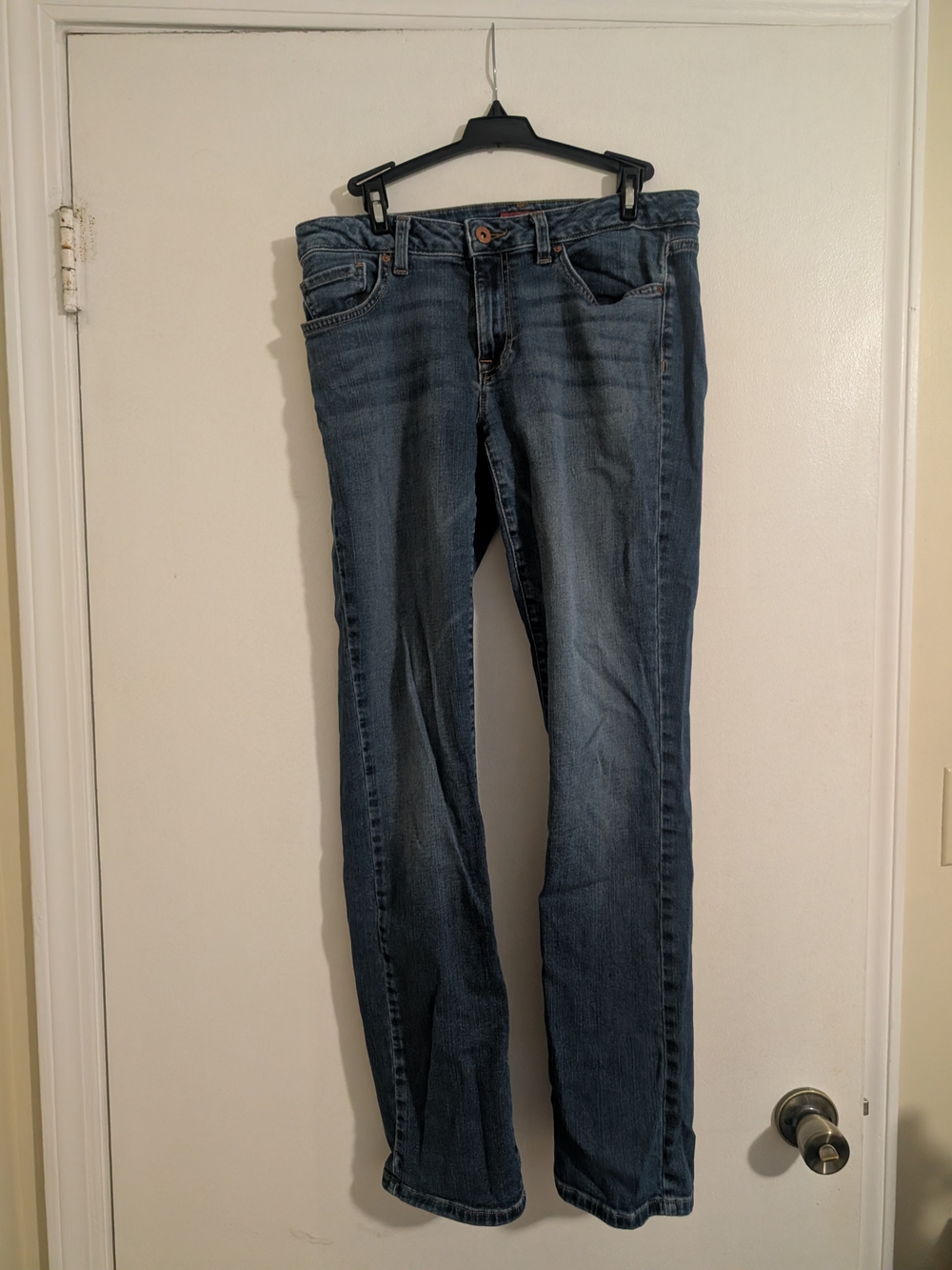 Tommy Hilfiger Straight Leg Jeans Medium Wash Stretch Denim Classic Preppy